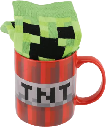 Paladone Minecraft Mug and Socks (TNT and Creeper Design)