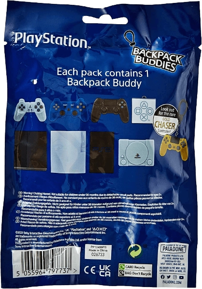 Paladone PlayStation Backpack Buddies CDU (Hangers and Keychains) - 24 pcs  for sale in Emirates from Games2all