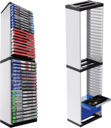 Dobe Vertical Storage Stand for Video Game Cards - White - 36 Slots