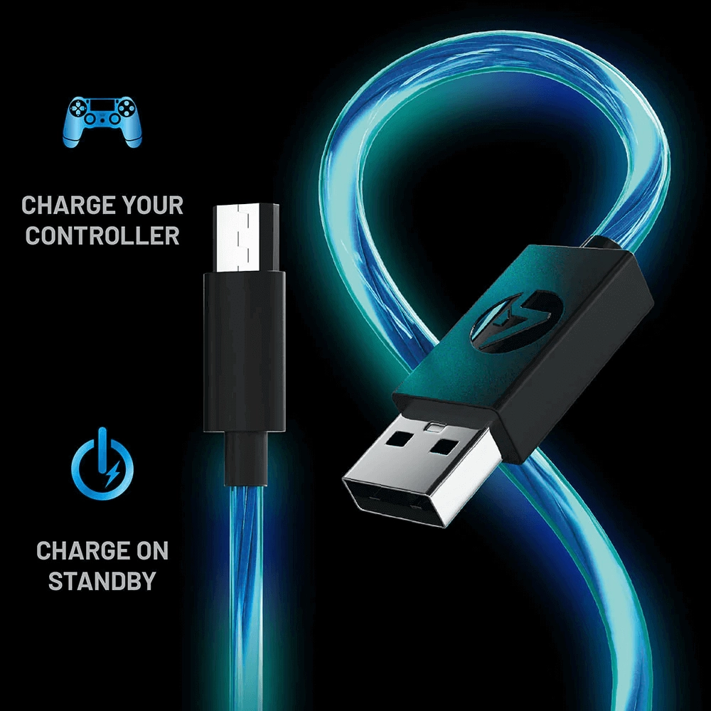 4Gamers Light Up Charging Cable 3m for PS4  for sale in Emirates from Games2all