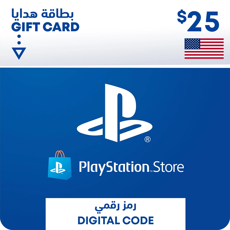 بطاقة شحن بلايستيشن ستور 25$ (امريكي)  للبيع في ألإمارات من خلال Games2all