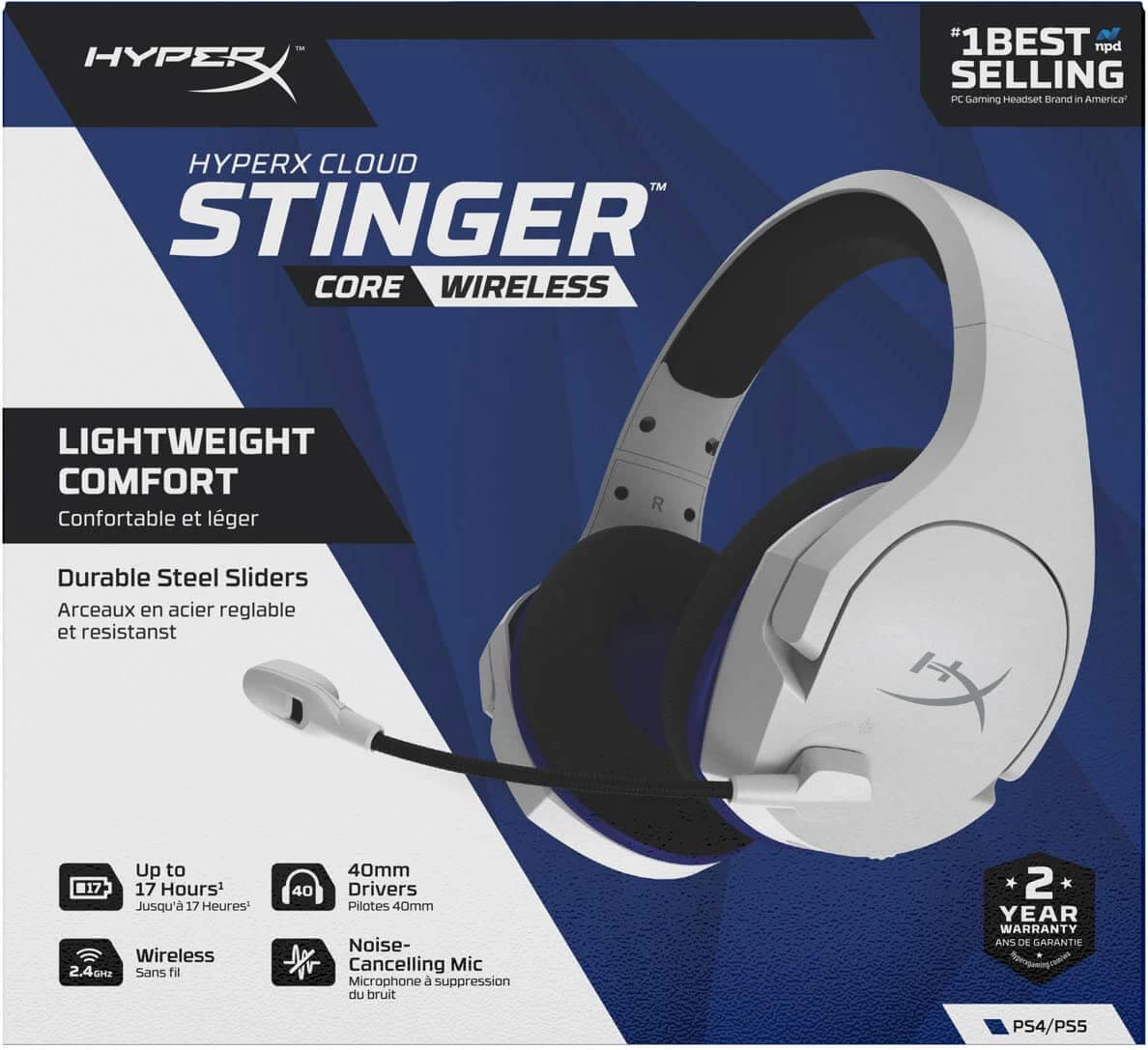 HyperX Wireless Gaming Headphone Cloud Stinger Core for PS & PC - White   for sale in Emirates from Games2all