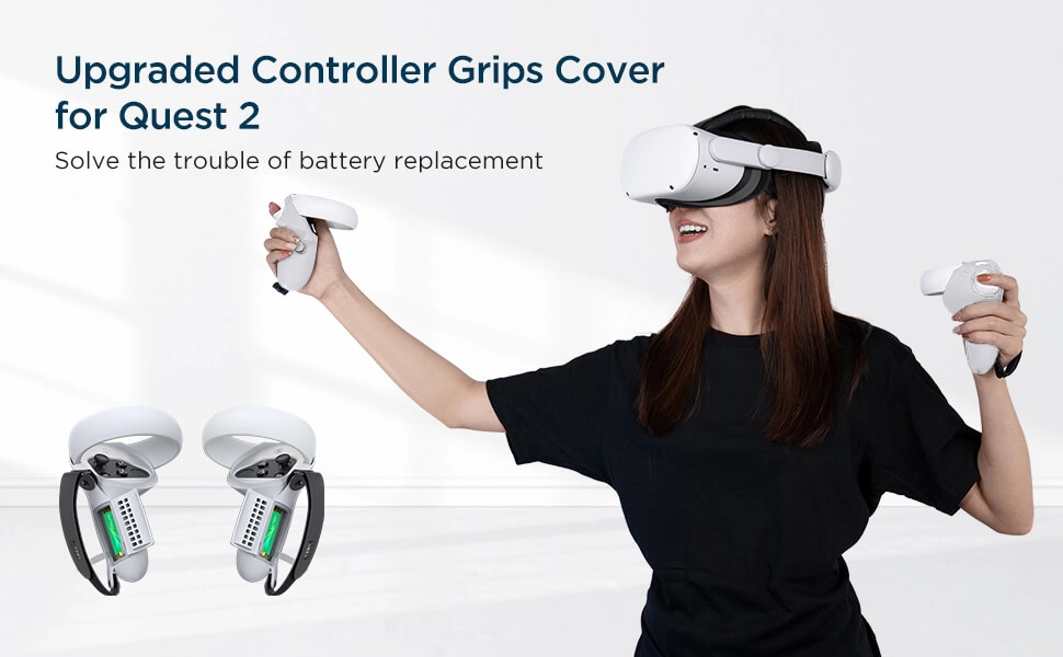 KIWI design Controller Knuckle Grips Cover for Oculus Quest 2 - White  for sale in Emirates from Games2all