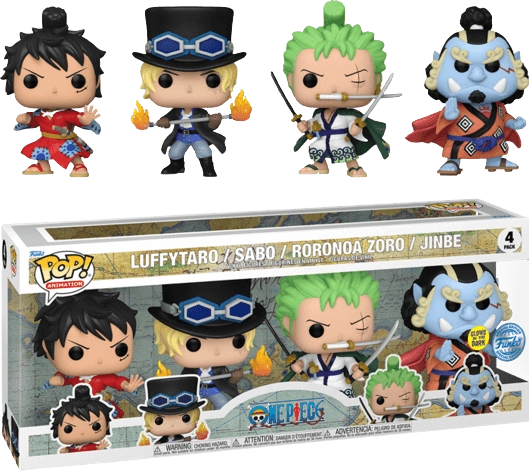 Funko Pop! Animation: One Piece - 4 Pack (Exclusive) (Glow in Dark)  for sale in Emirates from Games2all