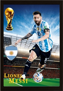 Lionel Messi 3D Football Poster   for sale in Emirates from Games2all