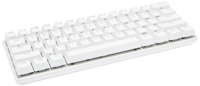 Razer Huntsman Mini Wired Gaming Keyboard with Clicky Purple Switch - White Mercury  for sale in Emirates from Games2all