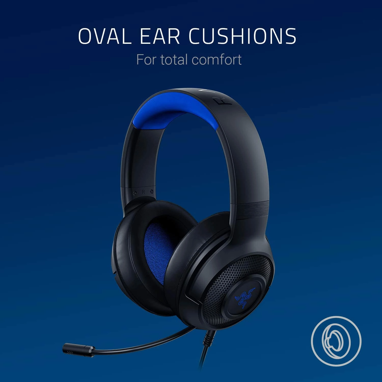 Razer Wired Gaming Headphone Kraken X for Console - Black and Blue  for sale in Emirates from Games2all