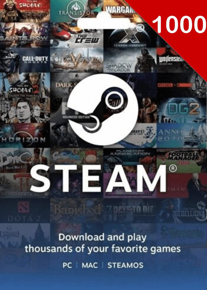 Steam Gift Card 1000 LIRA Steam Key - TURKEY  for sale in Emirates from Games2all