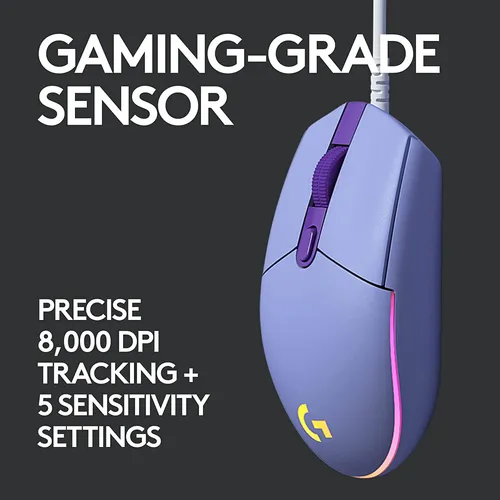 Logitech G203 Wired Gaming Mouse - Purple (Lilac)  for sale in Emirates from Games2all