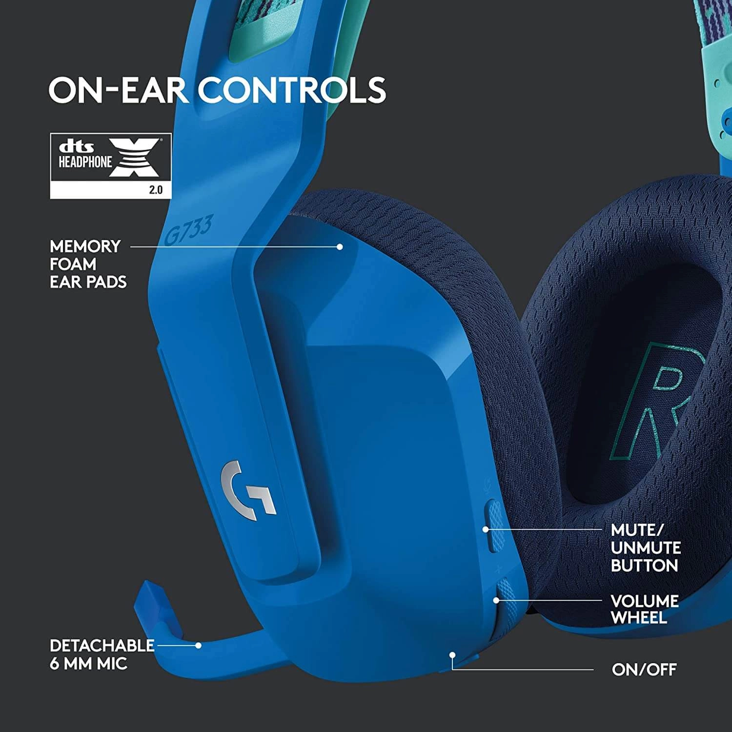 Logitech G733 LIGHTSPEED Wireless RGB Gaming Headset - Blue  for sale in Emirates from Games2all