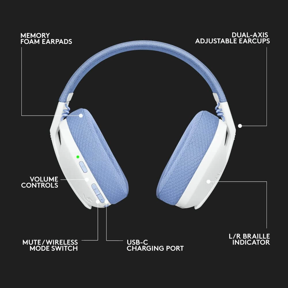 Logitech G435 Wireless Gaming Headset - White  for sale in Emirates from Games2all