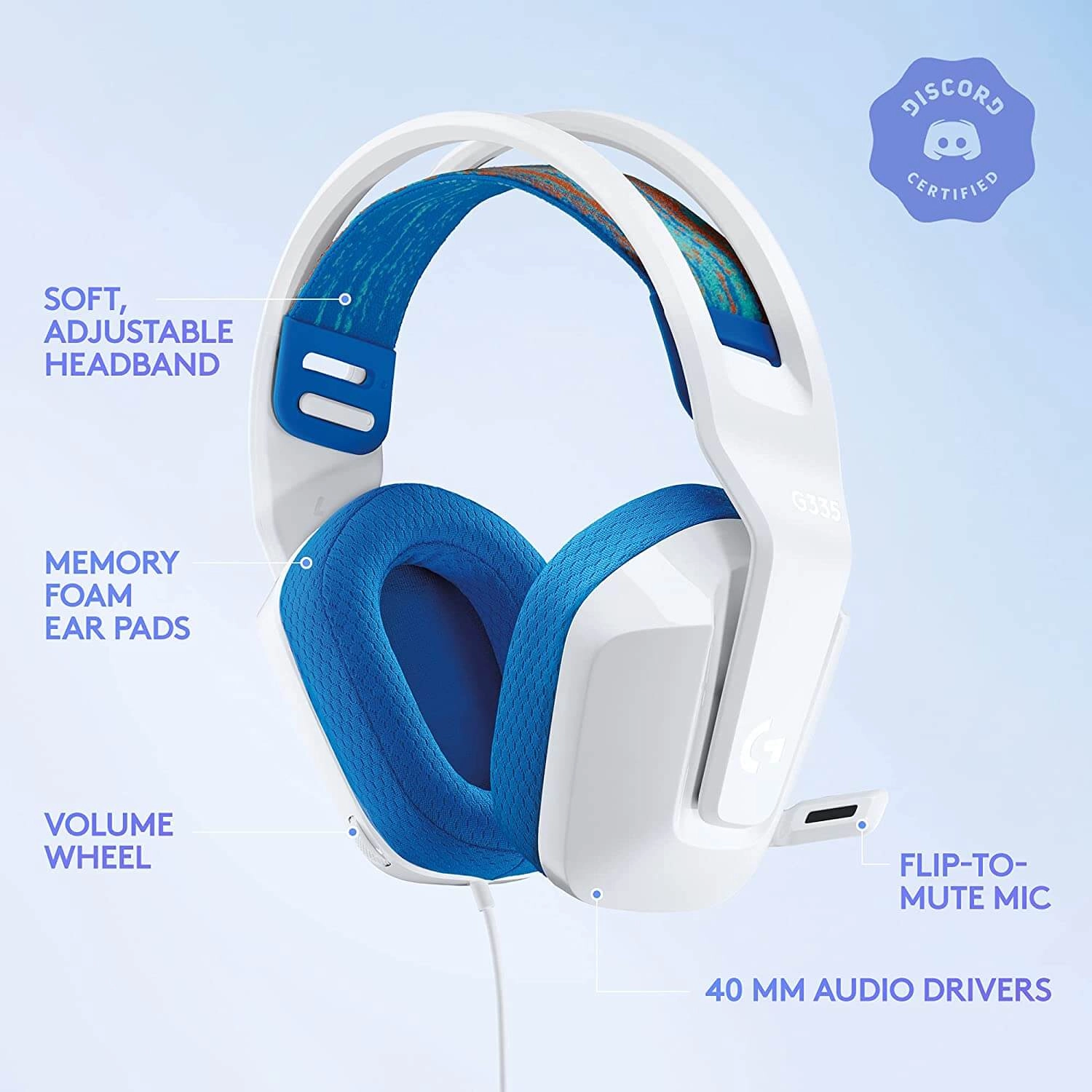 Logitech G335 Wired Gaming Headset - White  for sale in Emirates from Games2all