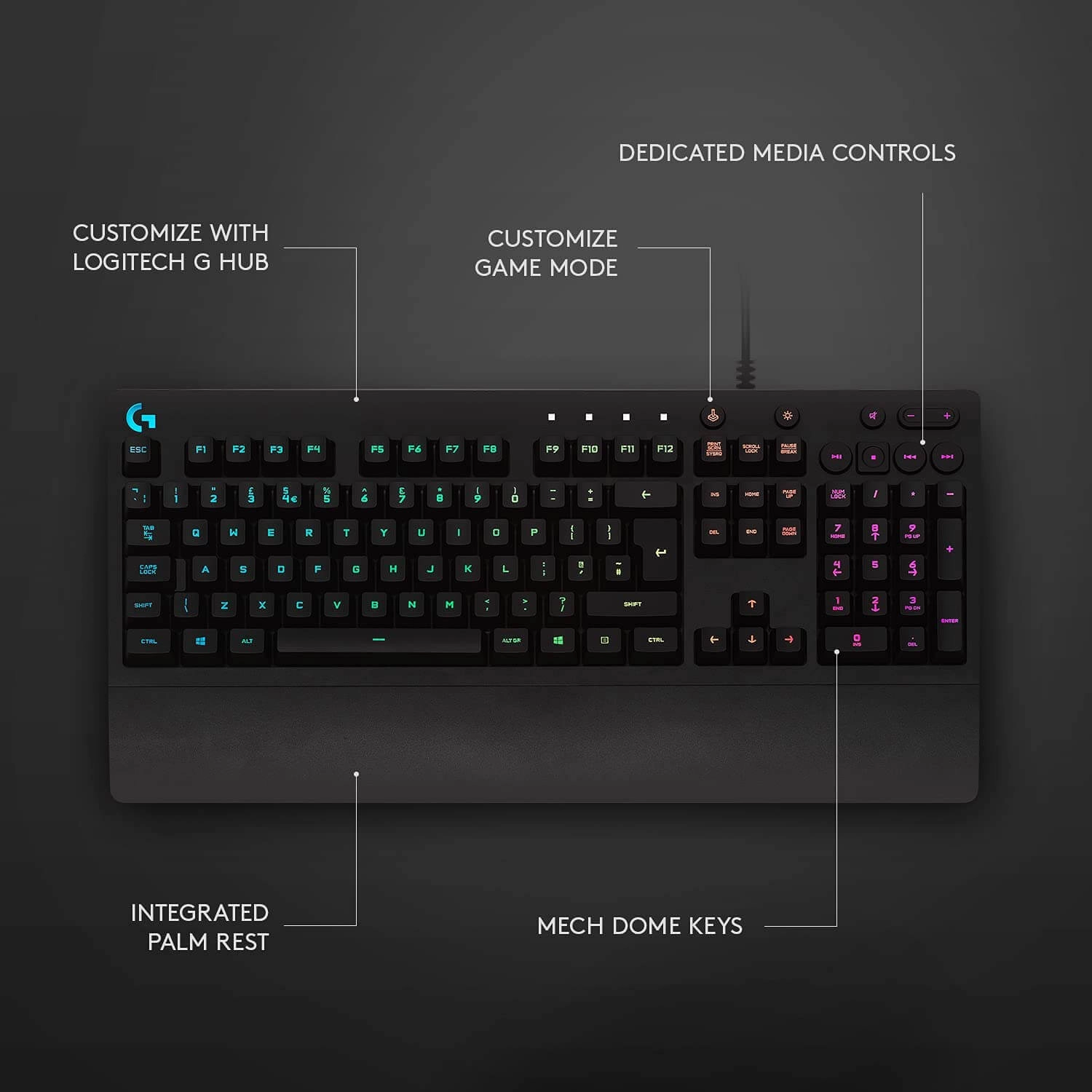 Logitech G213 Prodigy Wired Gaming Keyboard  for sale in Emirates from Games2all