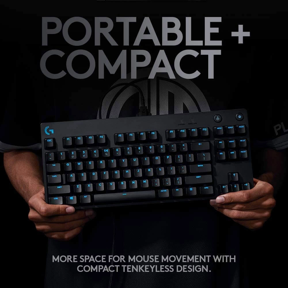 Logitech G PRO RGB Gaming Keyboard with Mechanical Blue Clicky Switches - Black  for sale in Emirates from Games2all