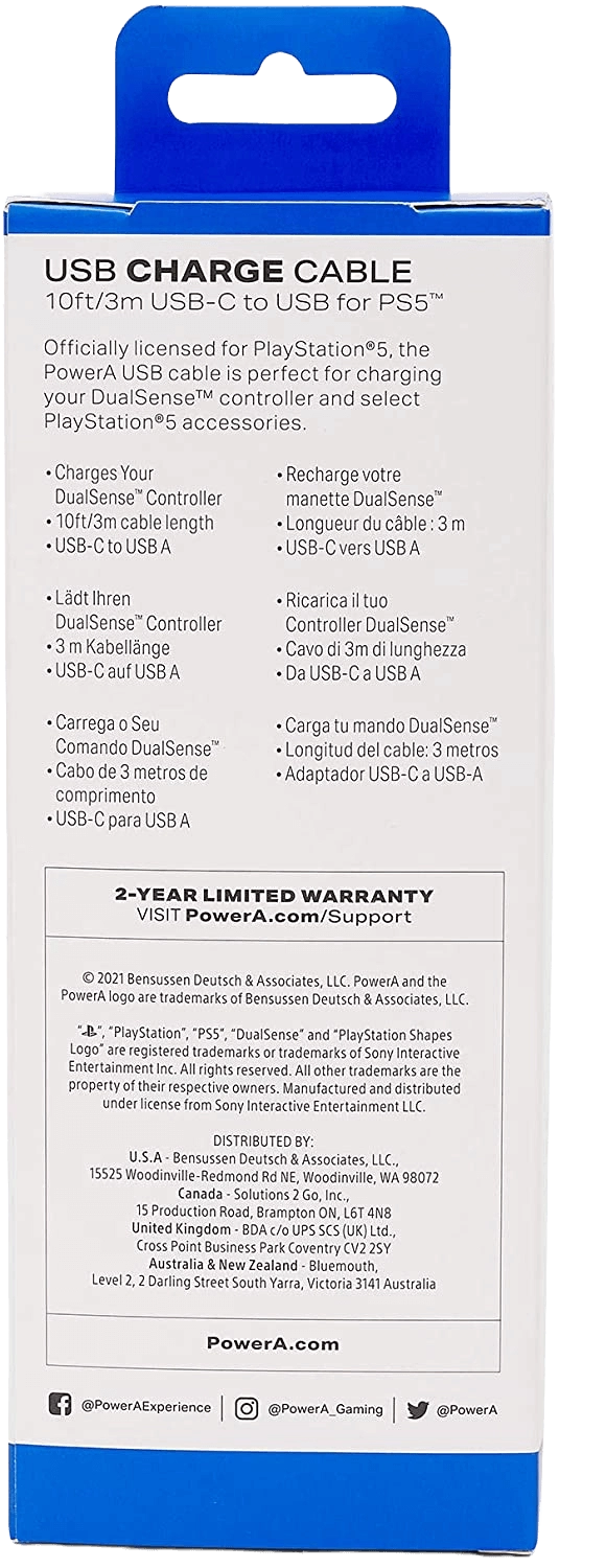 POWERA Officially Licensed USB-C Cable for PlayStation 5  for sale in Emirates from Games2all