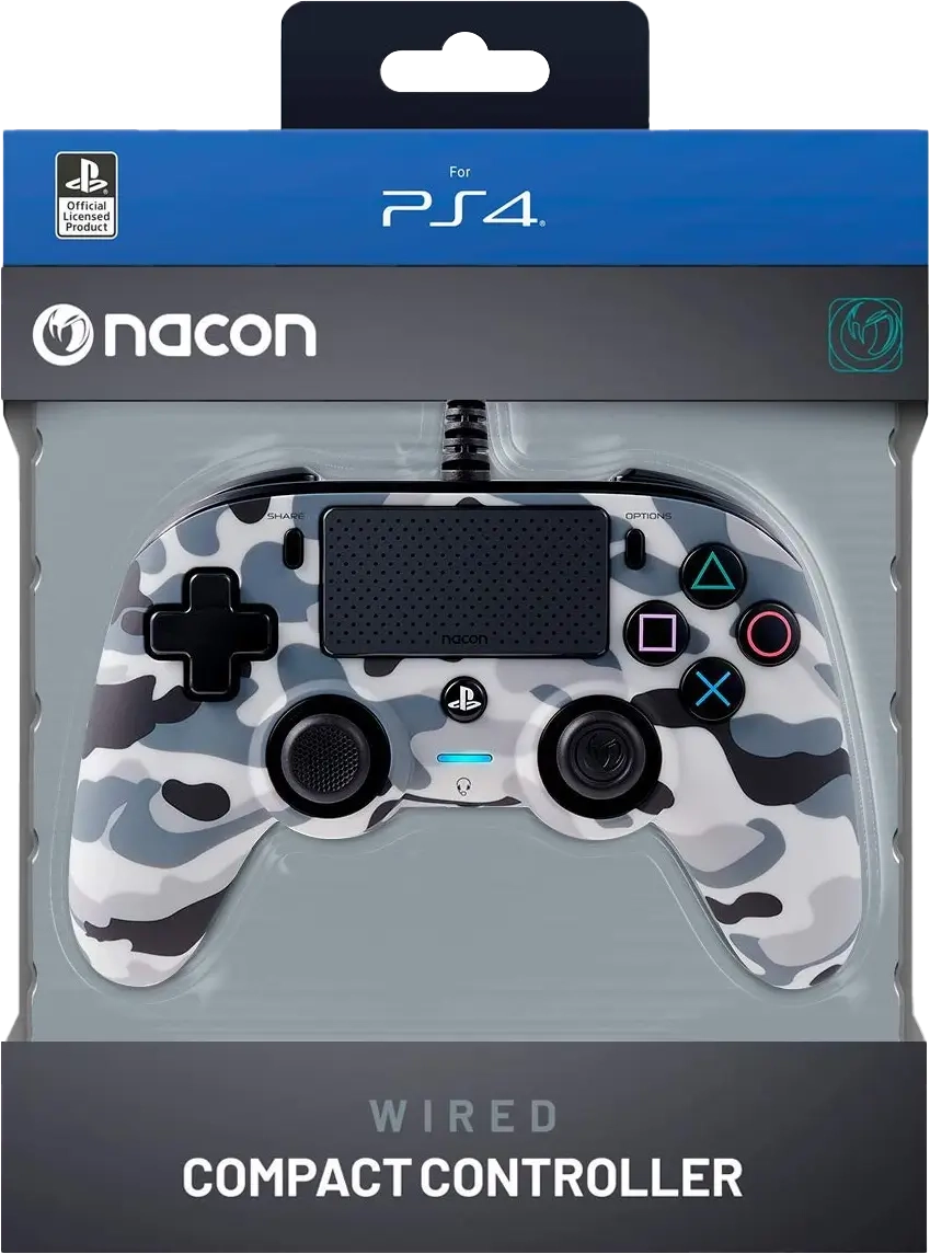 Nacon Wired Compact PS4 Controller - Gray Camouflage	  for sale in Emirates from Games2all