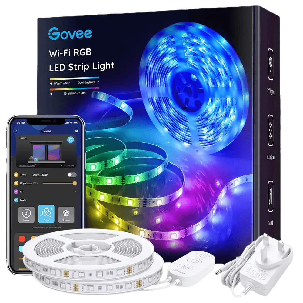 Govee Wi-Fi RGB LED Strip Lights × 2 Rolls - 5m  for sale in Emirates from Games2all