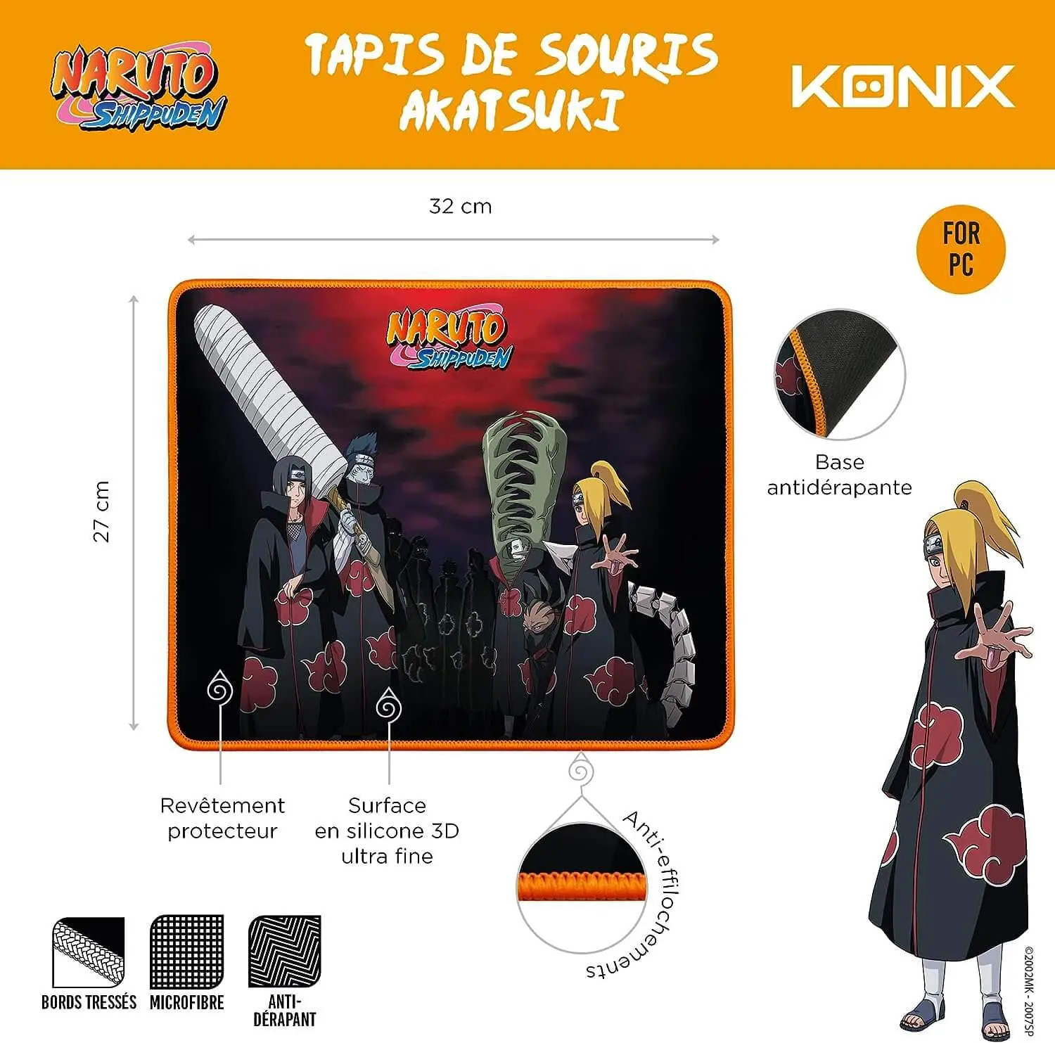 Konix Tapis De Souris Akatsuki Naruto Gaming Mouse Pad  for sale in Emirates from Games2all