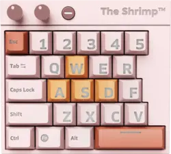 The Shrimp Model 1 Mini Gaming Keyboard - Pinkey  for sale in Emirates from Games2all