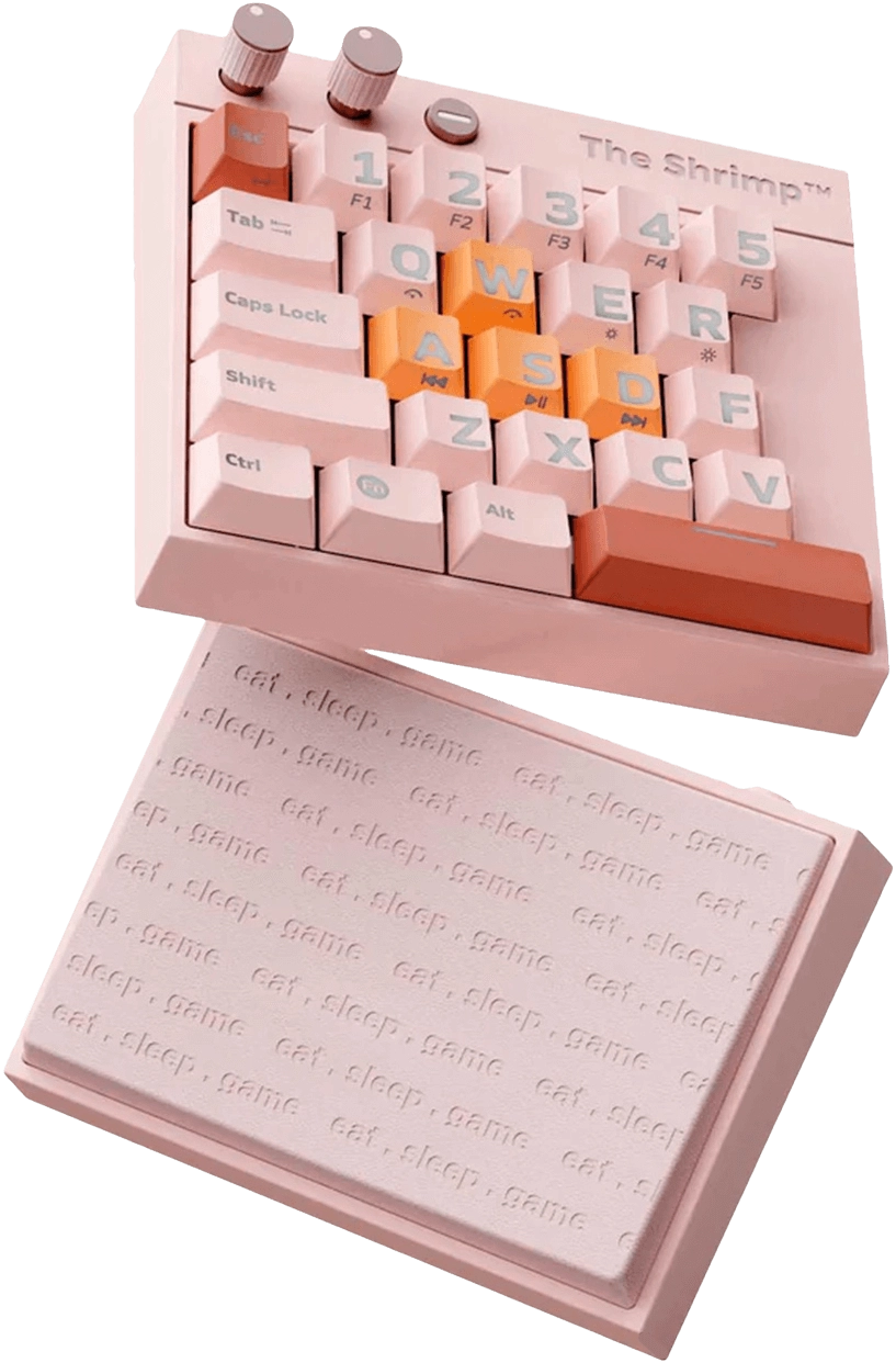 The Shrimp Model 1 Mini Gaming Keyboard - Pinkey  for sale in Emirates from Games2all