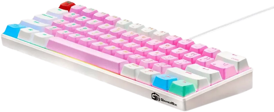 GamerTek GK60 Mini Pro Gaming Keyboard - Cotton Candy Pink  for sale in Emirates from Games2all