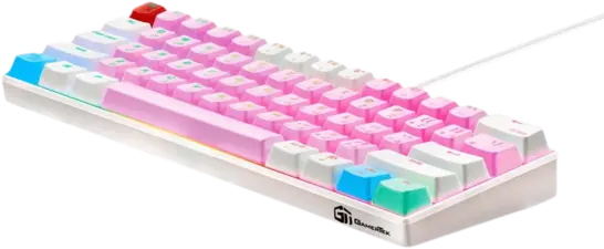 GamerTek GK60 Mini Pro Gaming Keyboard - Cotton Candy Pink  for sale in Emirates from Games2all