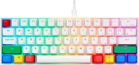 GamerTek GK60 Mini Pro Keyboard - White RGBY  for sale in Emirates from Games2all