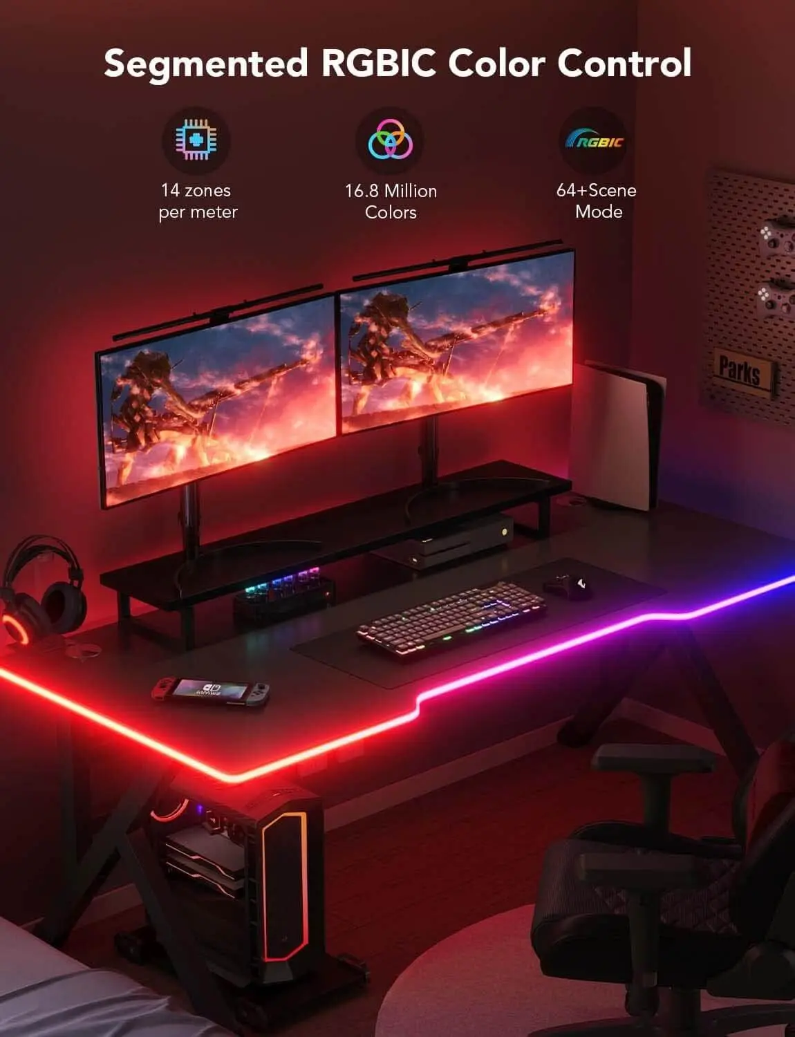 Govee Neon Gaming Desk RGB Rope Lights - 3m  for sale in Emirates from Games2all