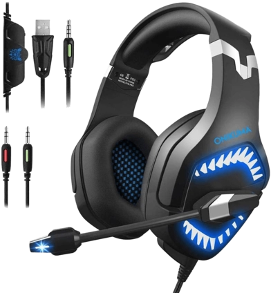 Onikuma K1B Pro Gaming Headset - Blue and Black