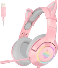 Onikuma K9 USB RGB Gaming Headset - Pink   for sale in Emirates from Games2all