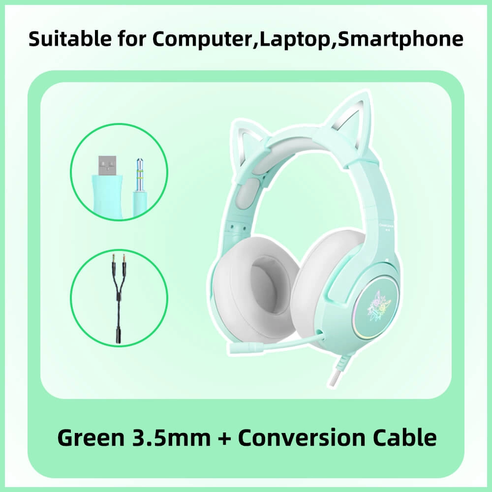 Onikuma K9 Wired RGB Gaming Headset - Green  for sale in Emirates from Games2all