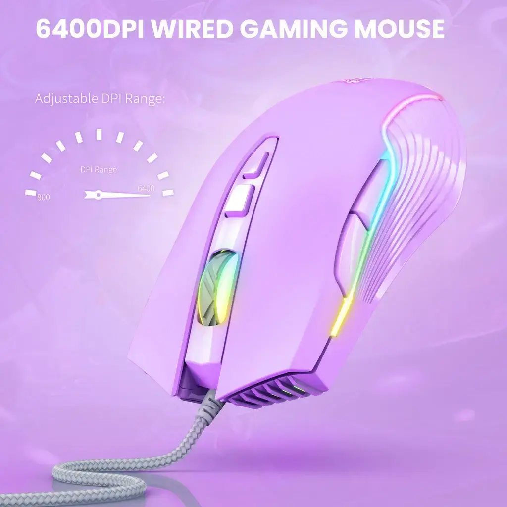 Onikuma CW905 RGB Gaming Mouse - Purple  for sale in Emirates from Games2all