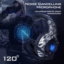 Onikuma K19 RGB Wired Gaming Headset - Grey Camouflage  for sale in Emirates from Games2all