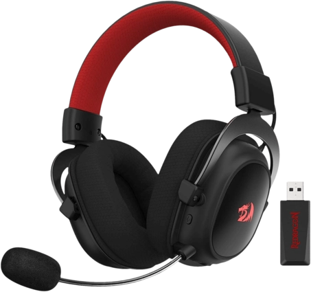 Redragon H510 PRO Zeus-X RGB Wireless Gaming Headset - Black and Red