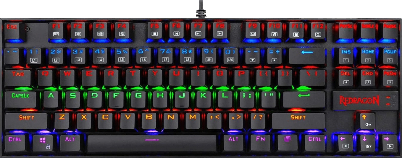 Redragon K552 Rainbow Kumara Mechanical Wired Gaming Keyboard - Red Linear Switch  for sale in Emirates from Games2all