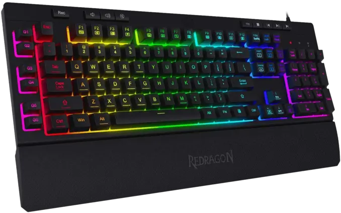 Redragon K512 SHIVA RGB Gaming Keyboard with Red Switches - Black