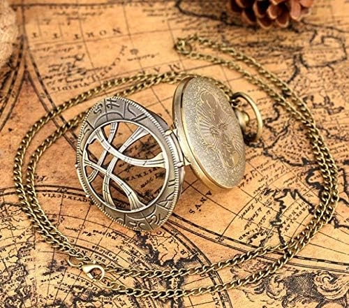 YISUYA Agamotto Eye Pendant Necklace Pocket Watch of Dr Strange - Golden  for sale in Emirates from Games2all