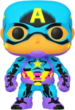 Funko Pop! Marvel: Black Light Captain America (Exc)  for sale in Emirates from Games2all