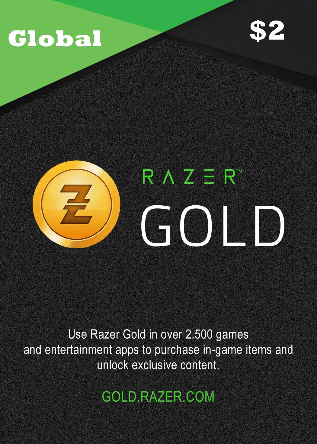 Razer Gold $2 Global Gift Card  for sale in Emirates from Games2all