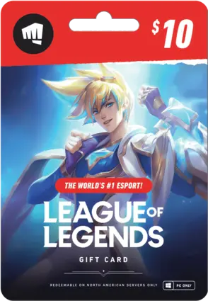 League of Legends Gift Card $10 - North America