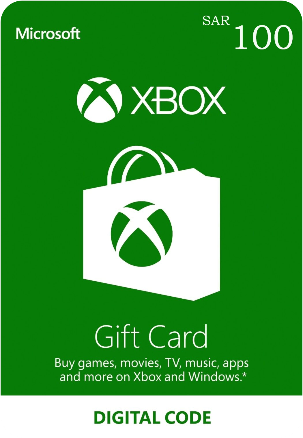 Xbox Live SAR 100 Gift Card KSA Digital Code  for sale in Emirates from Games2all