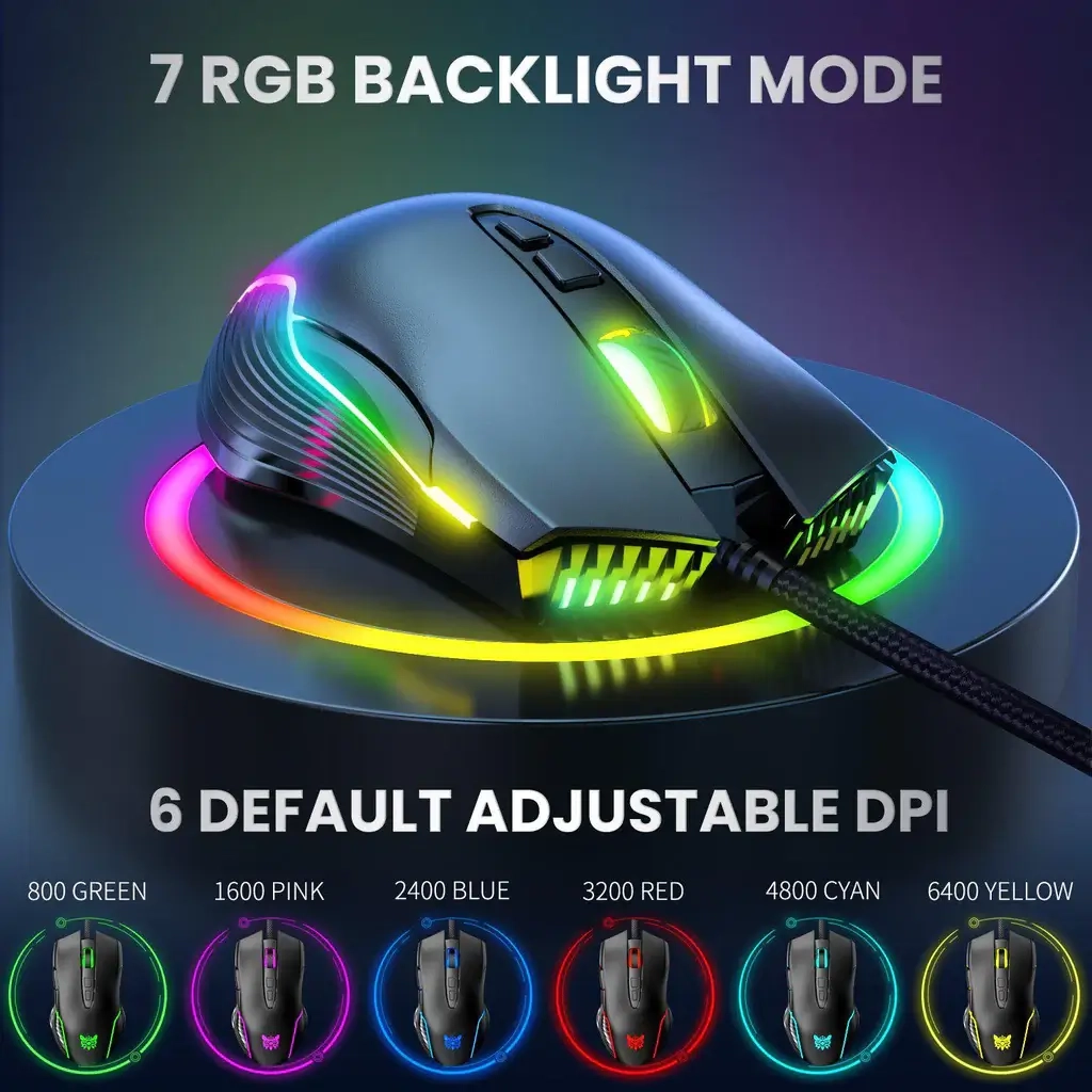 Onikuma CW905 RGB Gaming Mouse - Black  for sale in Emirates from Games2all