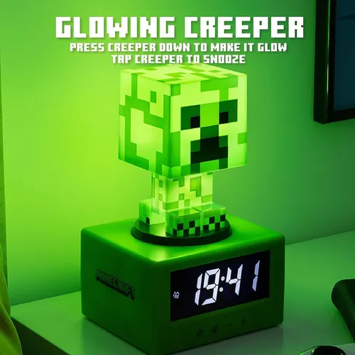 Paladone Minecraft Creeper Digital Alarm Clock with Light  for sale in Emirates from Games2all