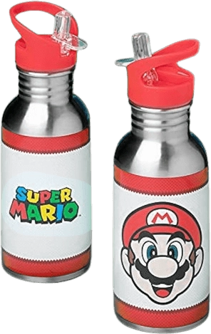 Paladone Super Mario Metal Water Bottle with Straw  for sale in Emirates from Games2all