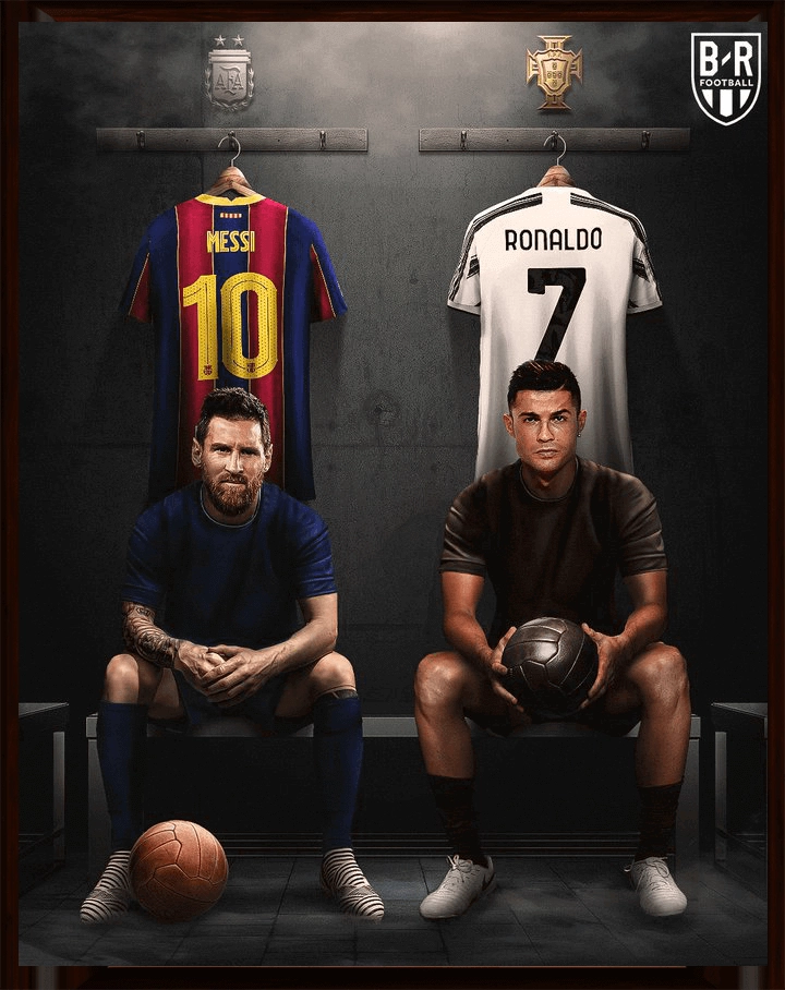 Messi and Ronaldo 3D Football Poster  for sale in Emirates from Games2all