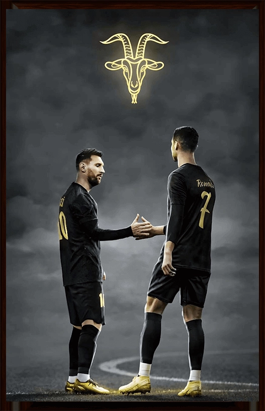 Messi and Ronaldo 3D Football Poster  for sale in Emirates from Games2all