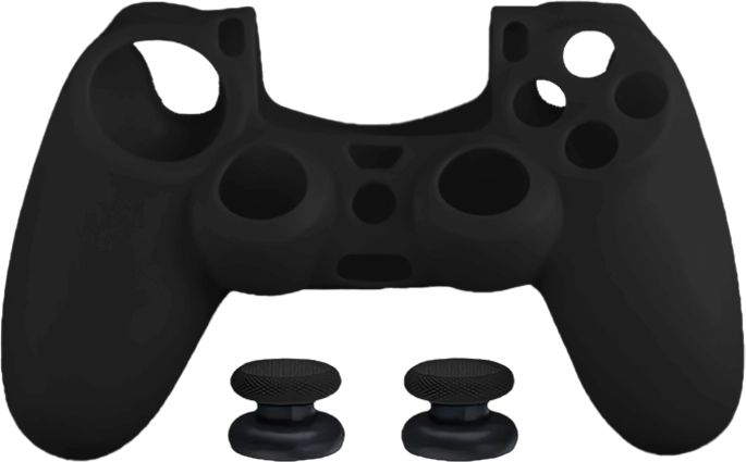 Dobe Silicone Cover Case for PS4 DualShock Controller with Analog Grips - Black