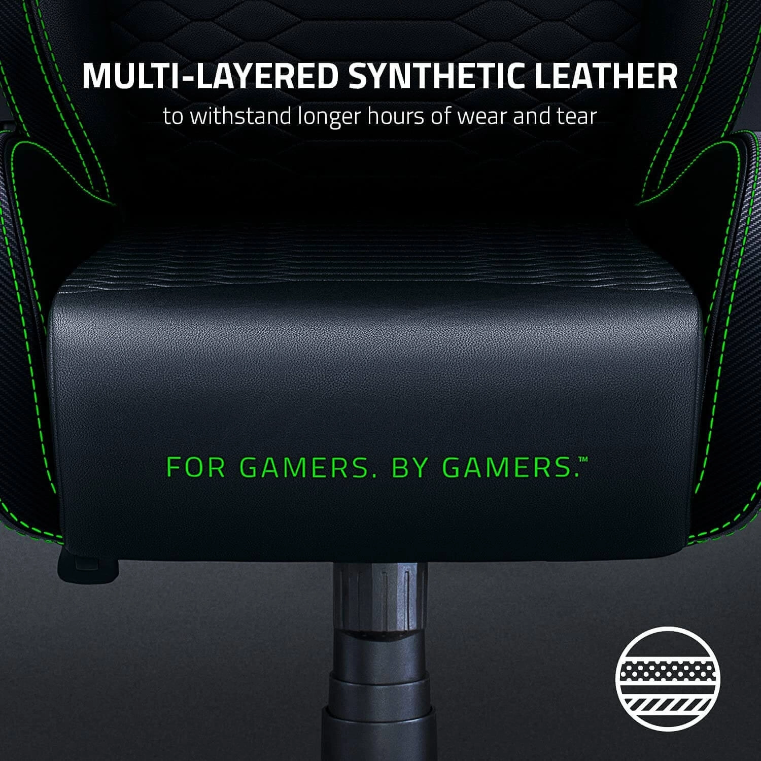 Razer Iskur X Ergonomic Gaming Chair - Black and Green  for sale in Emirates from Games2all