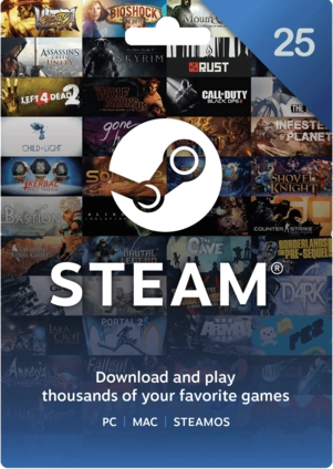 Steam Wallet Gift Card USA 25 USD