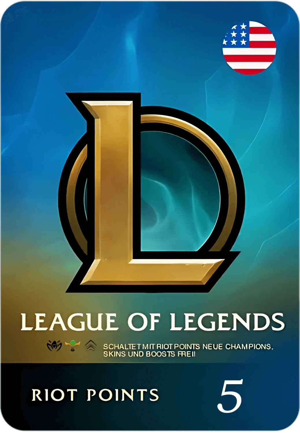 League of Legends (LoL) Gift Card - 5 USD - USA  for sale in Emirates from Games2all